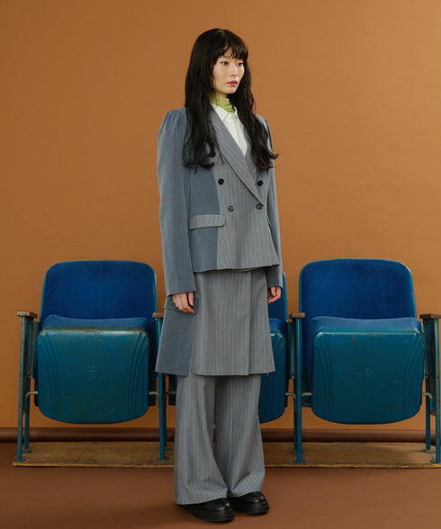 ストライプラップスカート&フレアパンツ