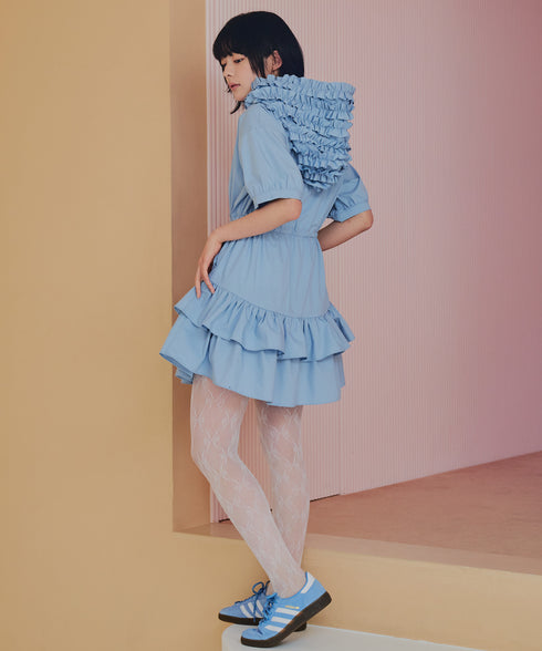 ワイルドギガフリルジップワンピース