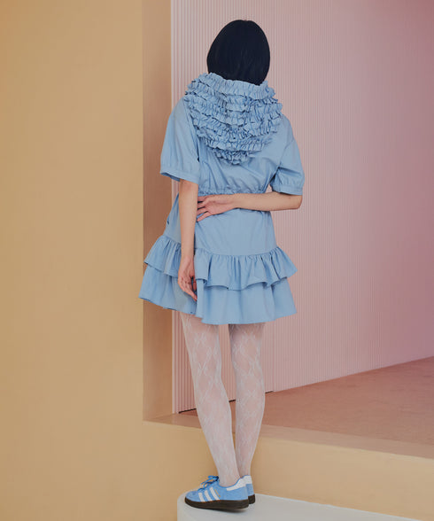 ワイルドギガフリルジップワンピース