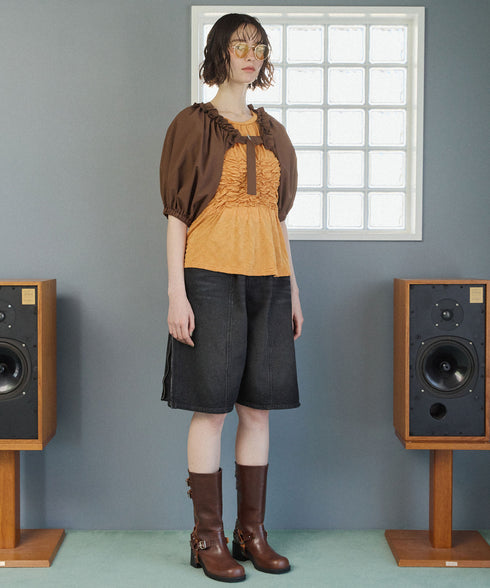 ドライタッチエアリーパフスリーブ