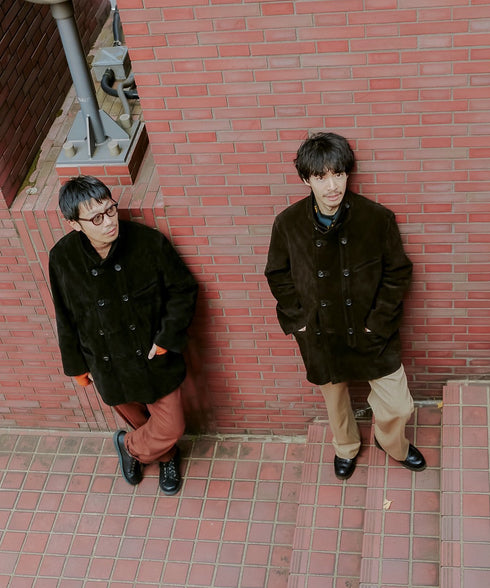 "Corbusier" double breasted suede jacket ideas from Yu-min&Kiuty