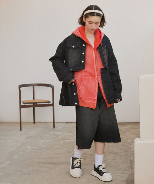 セーラーフードヴィンテージジップパーカー