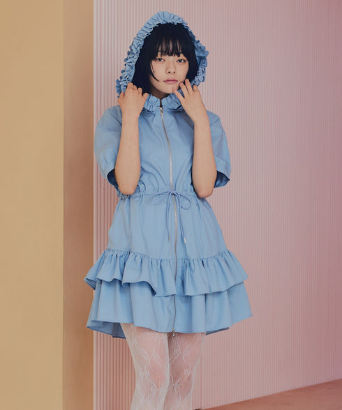 ワイルドギガフリルジップワンピース