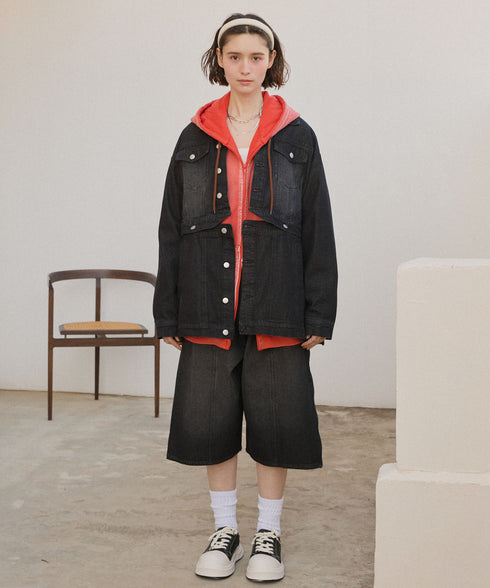 セーラーフードヴィンテージジップパーカー