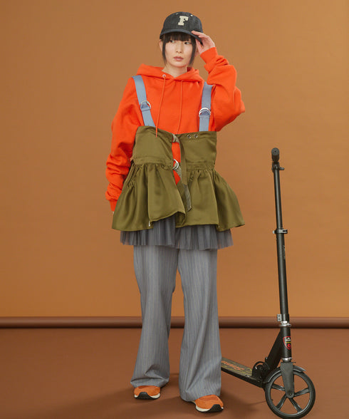 ストライプラップスカート&フレアパンツ