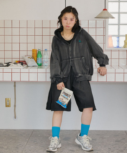 セーラーフードヴィンテージジップパーカー