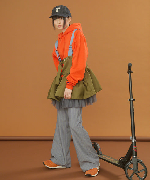 ストライプラップスカート&フレアパンツ