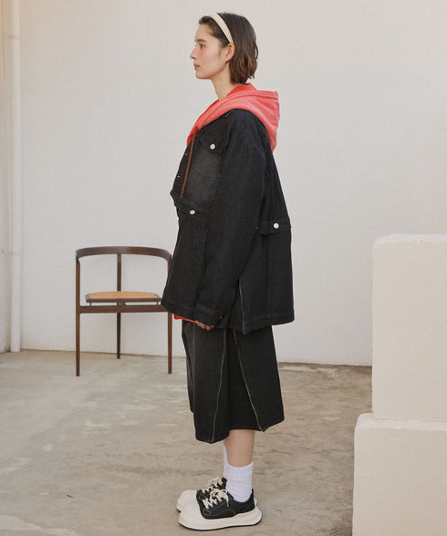 セーラーフードヴィンテージジップパーカー