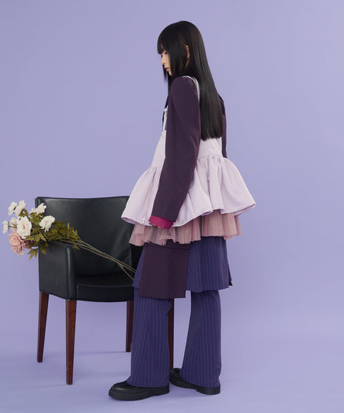 ストライプラップスカート&フレアパンツ