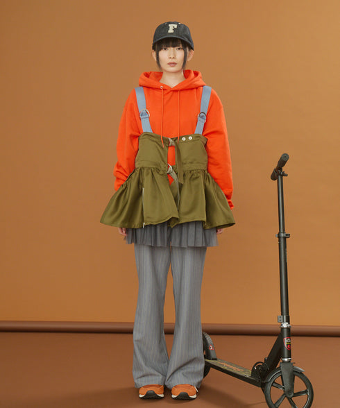 ストライプラップスカート&フレアパンツ