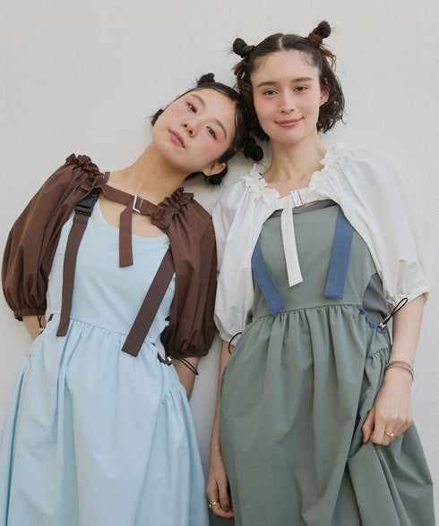 ドライタッチエアリーパフスリーブ