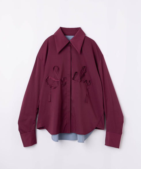 グロッシービッグカラーバイカラーシャツ