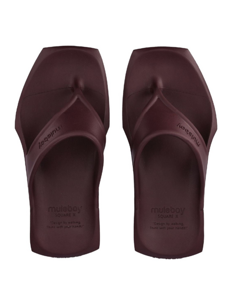 SQUARE X FLIP FLOP(バーガンディー)