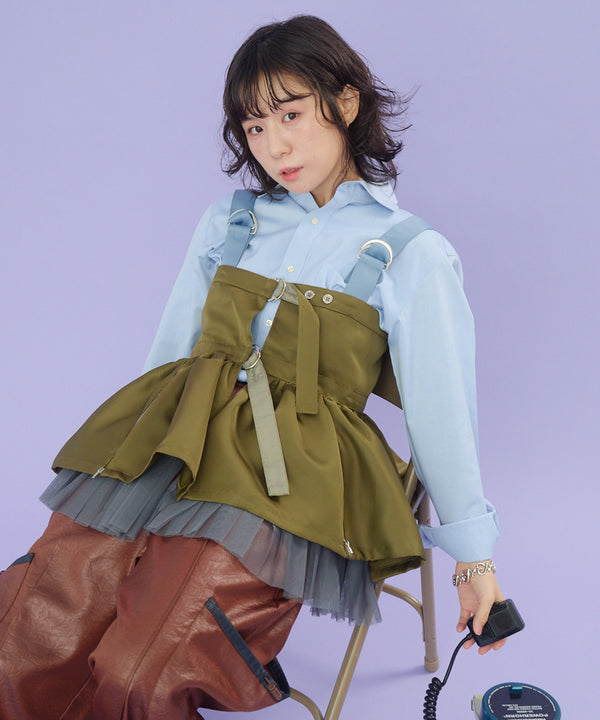 2WAYボリュームレイヤーチュニックベスト