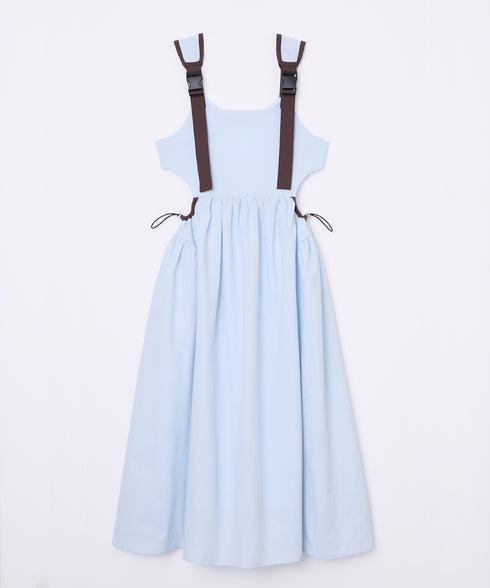 バックルショルダームードワンピース