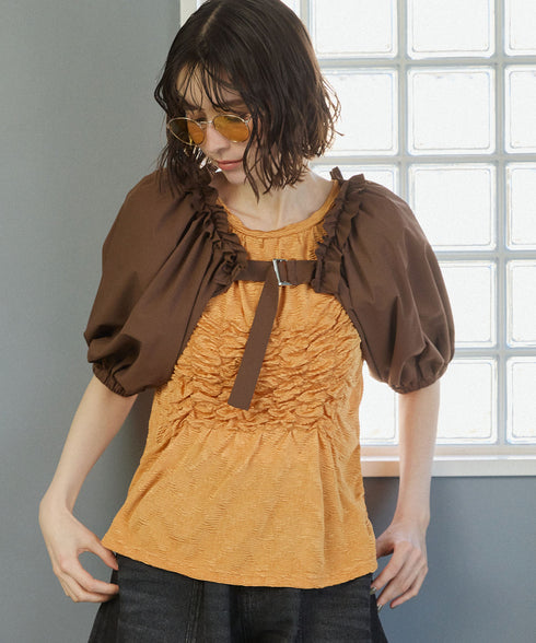 ドライタッチエアリーパフスリーブ