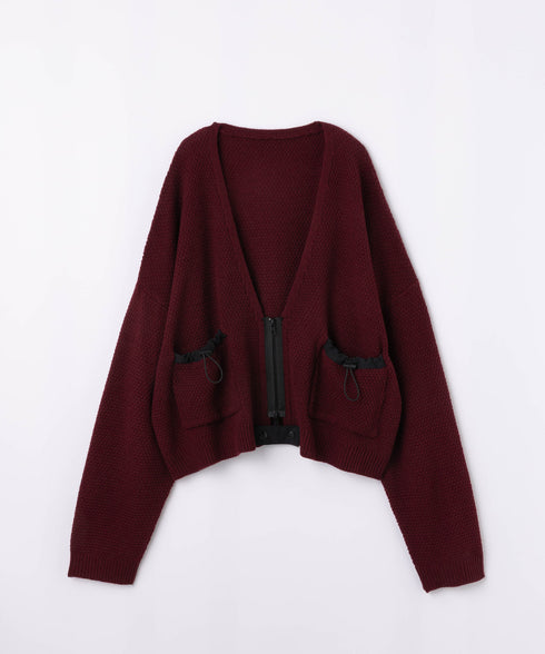 リラックスドローコードジップカーディガン