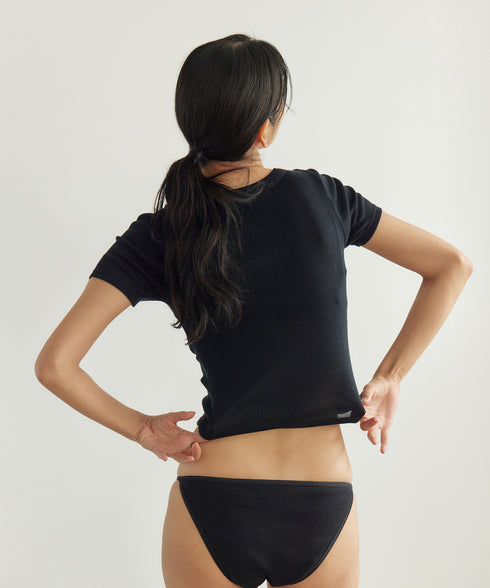 SHEER CREW NECK TEE