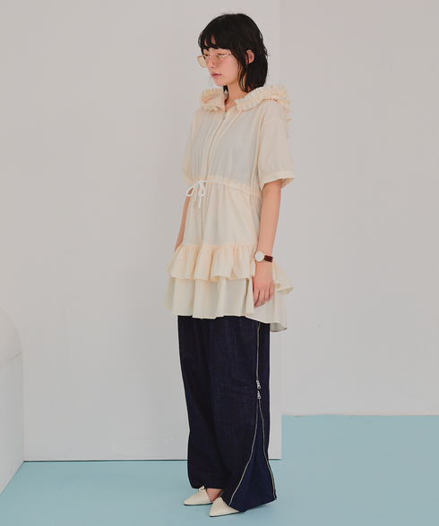 ワイルドギガフリルジップワンピース