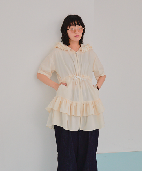 ワイルドギガフリルジップワンピース