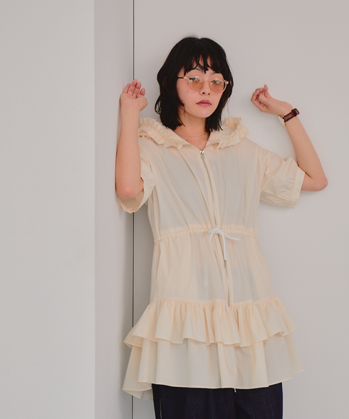 ワイルドギガフリルジップワンピース