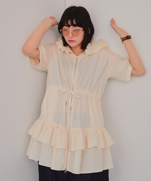 ワイルドギガフリルジップワンピース