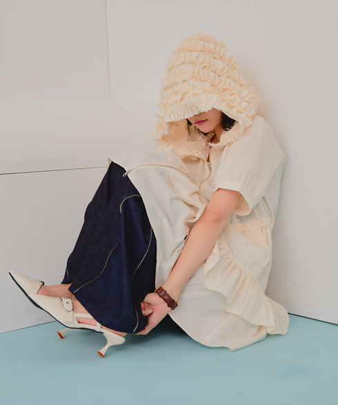 ワイルドギガフリルジップワンピース