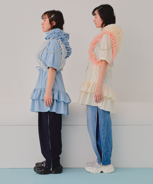 ワイルドギガフリルジップワンピース