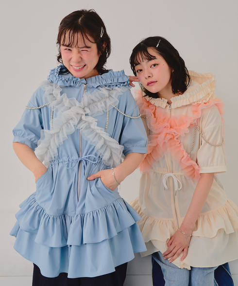 ワイルドギガフリルジップワンピース