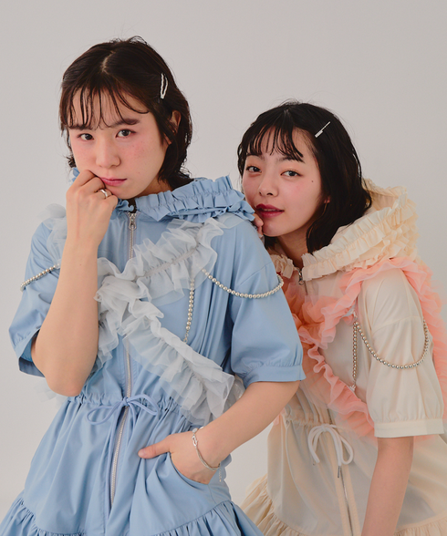 ワイルドギガフリルジップワンピース