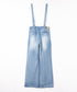 コンフォータブルデニム サスペンダー付きフレアパンツ