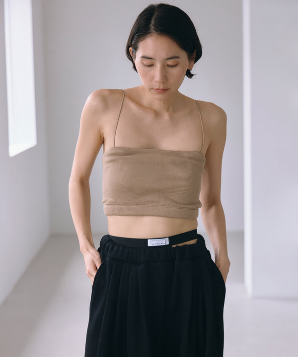RIB STRAP SHORT TOPS
