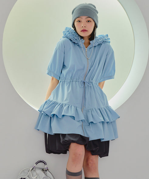 ワイルドギガフリルジップワンピース