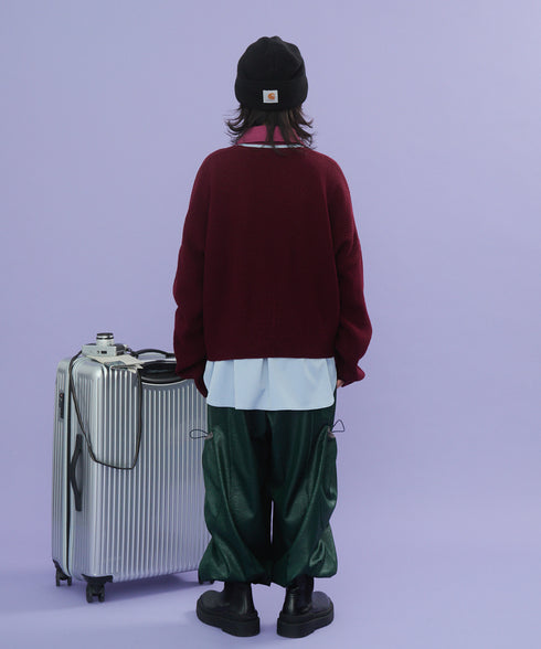 レザーライクアウトポケットカーゴパンツ