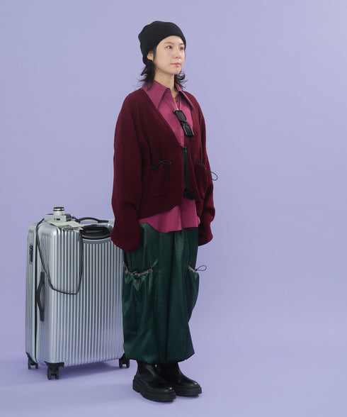 レザーライクアウトポケットカーゴパンツ