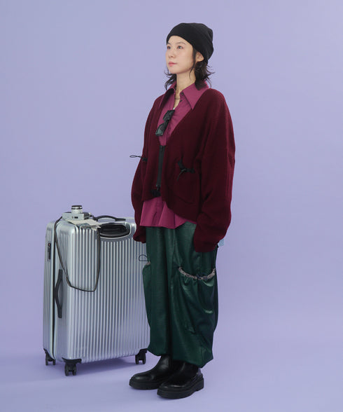 リラックスドローコードジップカーディガン