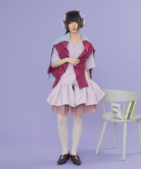 2WAYボリュームレイヤーチュニックベスト