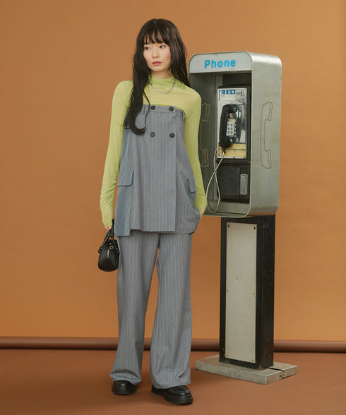 ストライプラップスカート&フレアパンツ