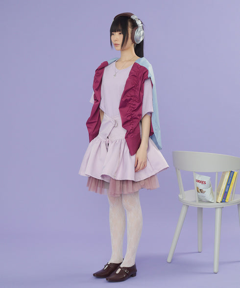 2WAYボリュームレイヤーチュニックベスト