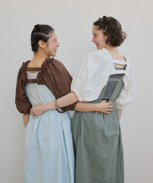 ドライタッチエアリーパフスリーブ