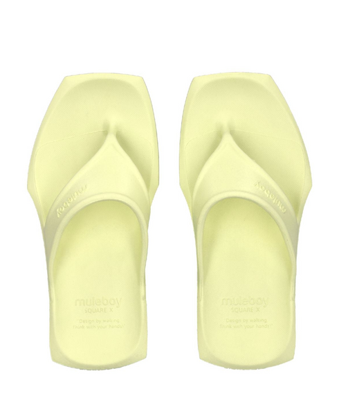 SQUARE X FLIP FLOP(ペールイエロー)