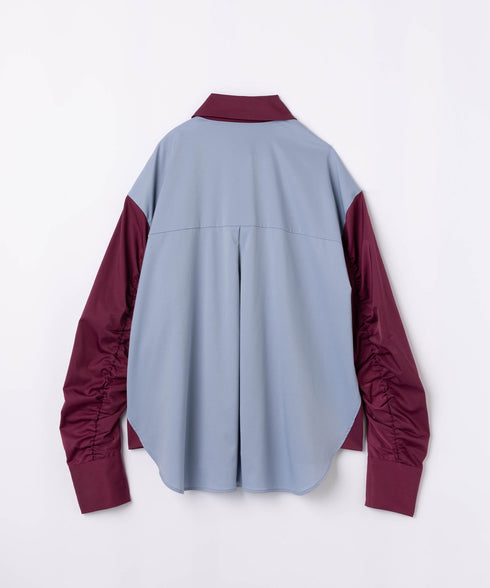 グロッシービッグカラーバイカラーシャツ
