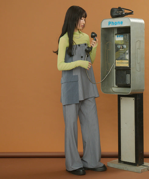 ストライプラップスカート&フレアパンツ