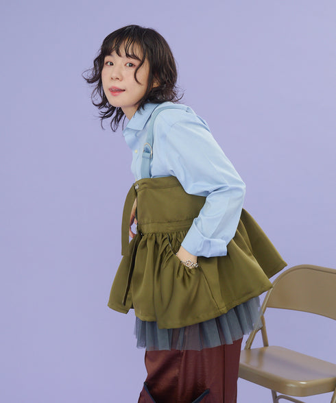 2WAYボリュームレイヤーチュニックベスト