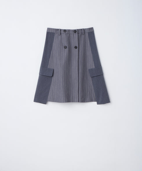 ストライプラップスカート&フレアパンツ