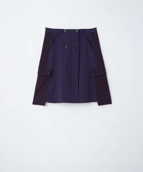 ストライプラップスカート&フレアパンツ