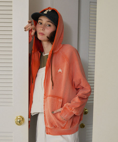 セーラーフードヴィンテージジップパーカー