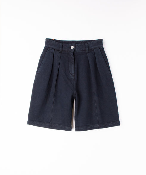 コンフォータブルデニム ツータック ハーフパンツ