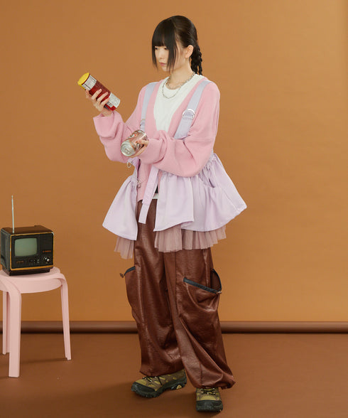 2WAYボリュームレイヤーチュニックベスト