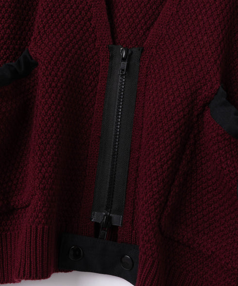 リラックスドローコードジップカーディガン